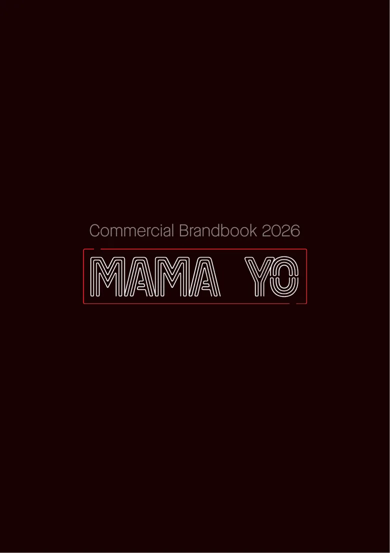 The cover of the Mama Yo brand book, 2026